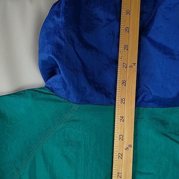 Pro Spirit Size L Color Block Windbreaker Hooded Sporty Jacket Retro Full Zip - Picture 13 of 14